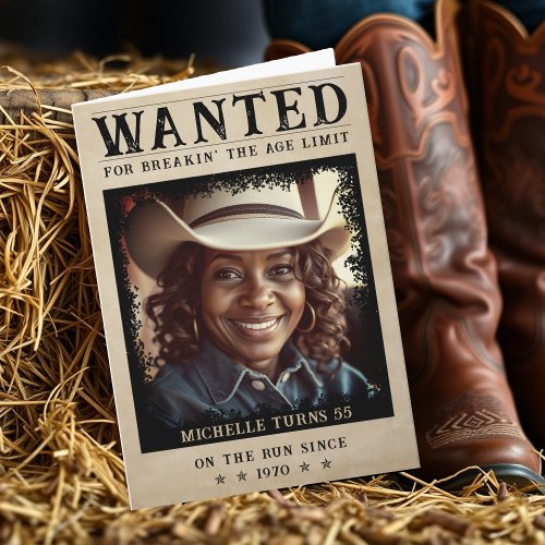 Wanted Poster Funny Senior Happy Birthday