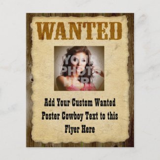 Wanted Poster Old-Time Photo Flyers