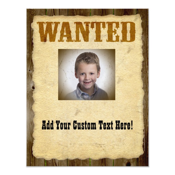 Wanted Poster Old-Time Photo Invitation | Zazzle.com
