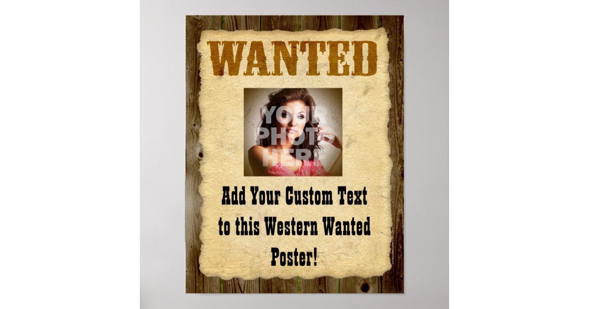Wanted Poster Old-Time Photo Posters | Zazzle.com