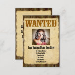 Wanted Poster Old-Time Photo Vintage Antique Business Card