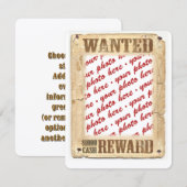 WANTED Poster Photo Frame (Front/Back)