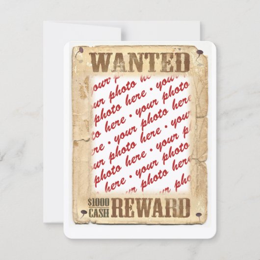 WANTED Poster Photo Frame (Front)