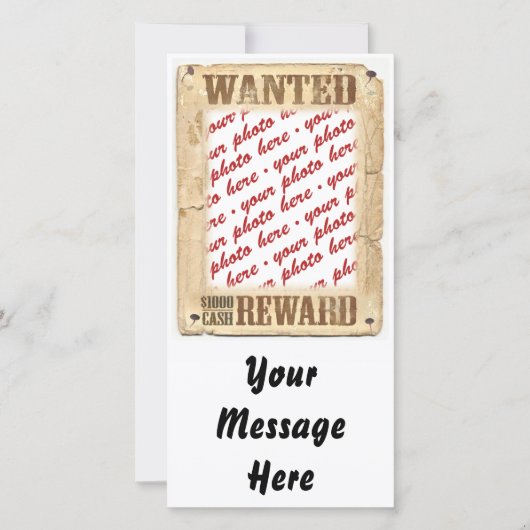WANTED Poster Photo Frame (Front)