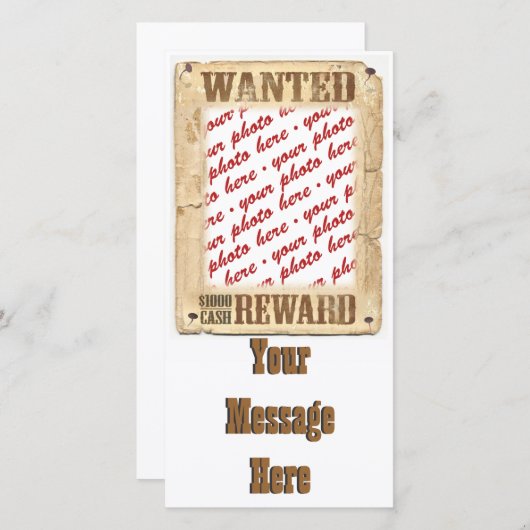 WANTED Poster Photo Frame (Front/Back)