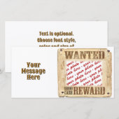 WANTED Poster Photo Frame (Front/Back)