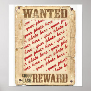 WANTED Poster Photo Frame