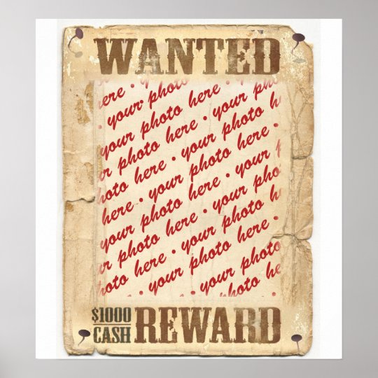 WANTED Poster Photo Frame