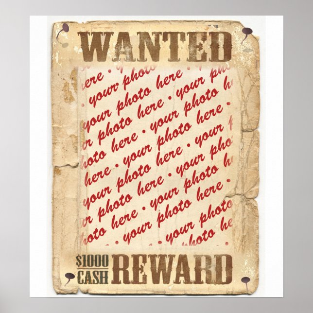 WANTED Poster Photo Frame (Front)