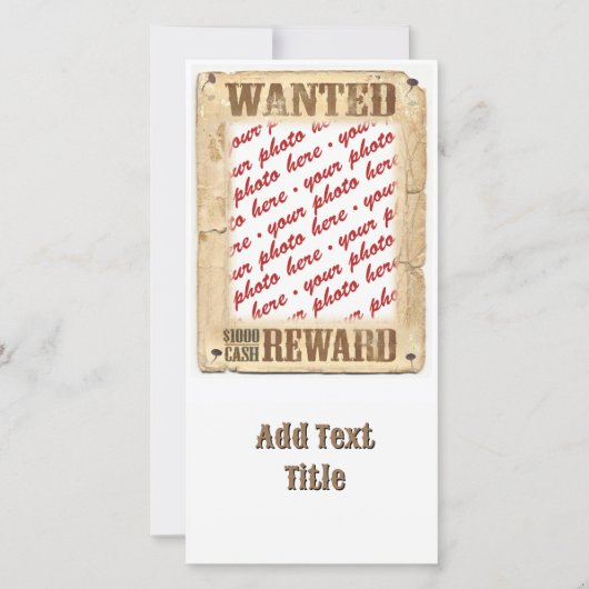 WANTED Poster Photo Frame (Front)