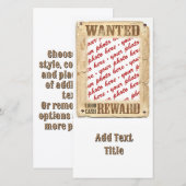 WANTED Poster Photo Frame (Front/Back)