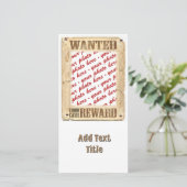 WANTED Poster Photo Frame (Standing Front)