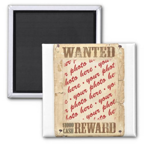WANTED Poster Photo Frame Magnet