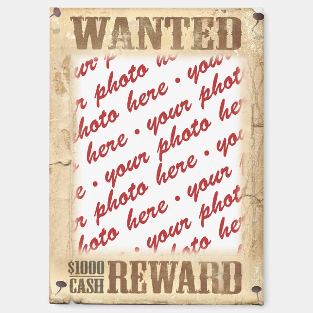 WANTED Poster Photo Frame Magnet (Front)