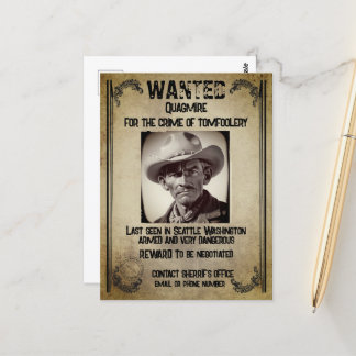 Wanted Poster Postcard