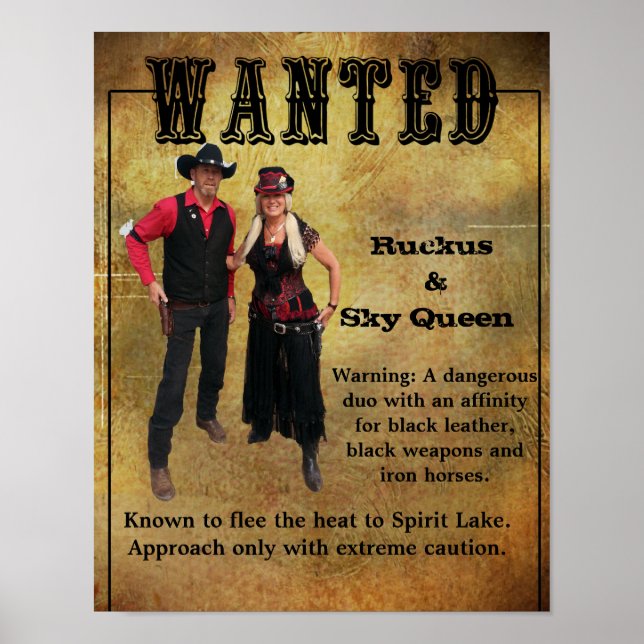 Wanted Poster Ruckus & Sky Queen (Front)