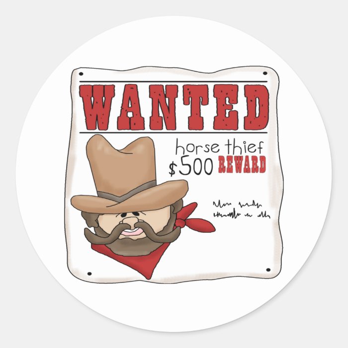 Wanted Poster Stickers