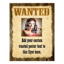 Wanted Poster, Vintage Picture Frame Flyer