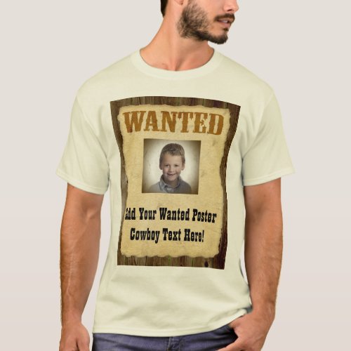 Wanted Poster Vintage Picture Frame T_Shirt