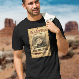 Wanted Poster | Vintage Wild West Photo Template T T-Shirt