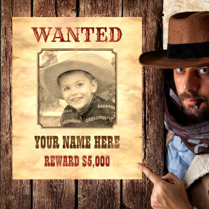 Wanted Poster Wild West Photo Template