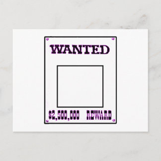 Wanted Purple The MUSEUM Zazzle Gifts Postcard