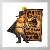 Wanted Puss in Boots (char) Poster