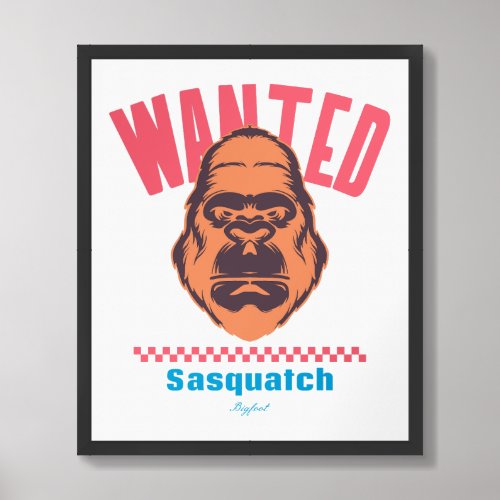Wanted Sasquatch  Framed Art