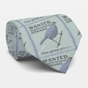 Wanted South Island Kokako Neck Tie
