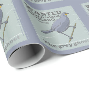 Wanted South Island Kokako Wrapping Paper
