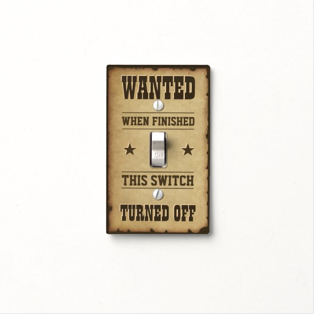 Wanted: This Switch Turned OFF Light Switch Cover (In Situ)