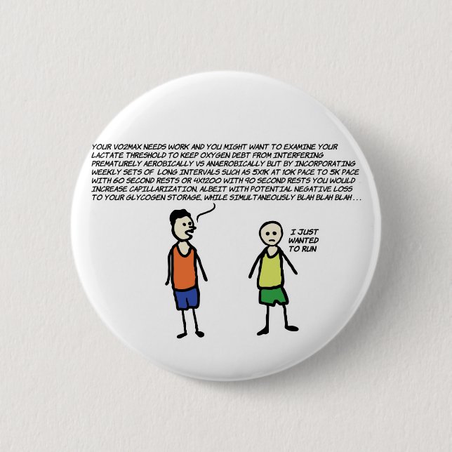 Wanted To Run Button (Front)