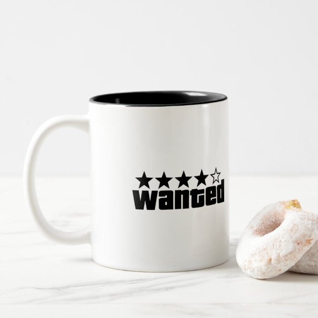 wanted  Two-Tone coffee mug (With Donut)