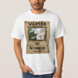 Wanted Wild West Poster Pet Custom Photo Template T-shirt at Zazzle