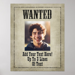 WANTED Wild West vintage Poster