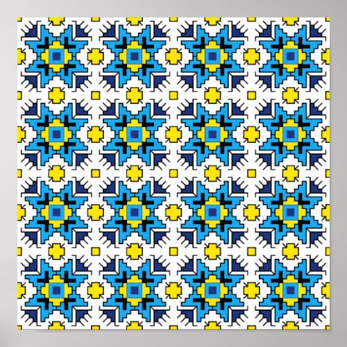 WAP0015 Wall Art Bulgarian shevitsa pattern blue
