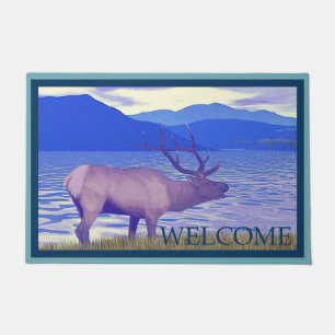 Wapiti (Elk) By The Lake - Welcome Doormat