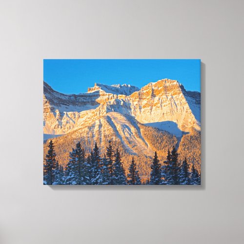 Waputik Range in Canadian Rocky Mountains Canvas Print