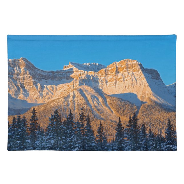 Waputik Range in Canadian Rocky Mountains Cloth Placemat (Front)
