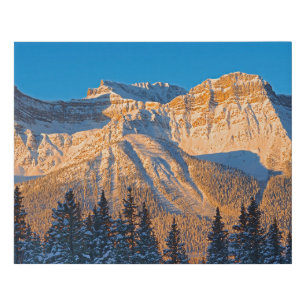 Waputik Range in Canadian Rocky Mountains Faux Canvas Print