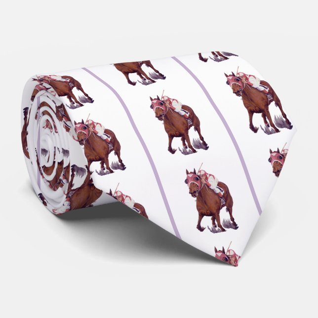 War Admiral Looses to Seabiscuit in Race Neck Tie (Rolled)