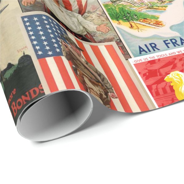 War Bond Vintage Collage Wrapping Paper