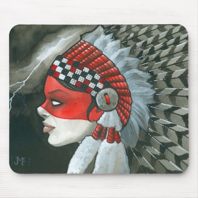"War Bonnet" Mouse Pad (Front)