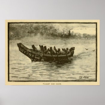 War Canoe Poster by lostlit at Zazzle