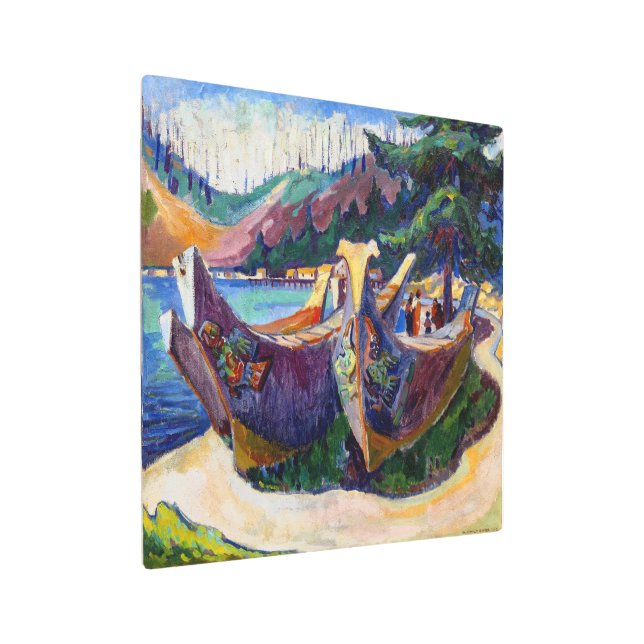 War Canoes | Emily Carr | Metal Print (Angled)
