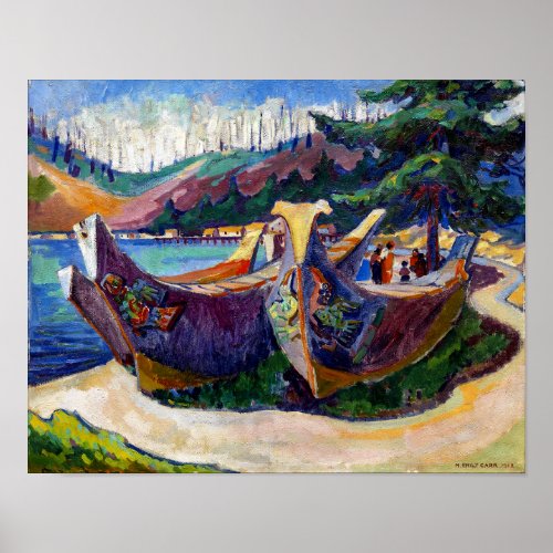 War Canoes  Emily Carr  Poster