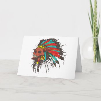War Chief Greeting Card by brev87 at Zazzle