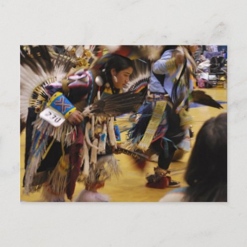 War Dance Native American PowWow Postcard