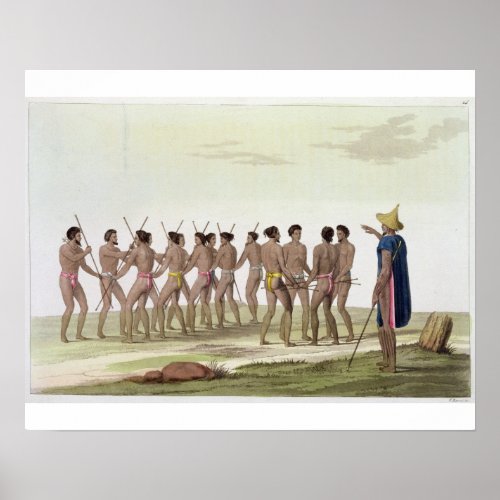 War Dance of the Caroline Islanders plate 22 from Poster