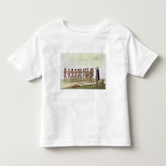War Dance of the Caroline Islanders, plate 22 from Toddler T-shirt (Front)
